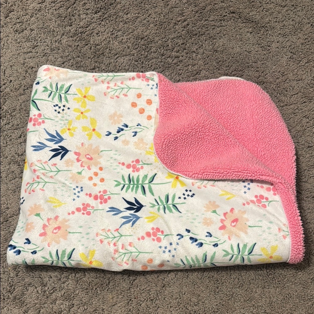 Floral Pink Kids Blanket